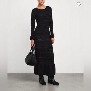 Sandro RHINESTONE KNIT MAXI DRESS Size 36 FR / 4 US